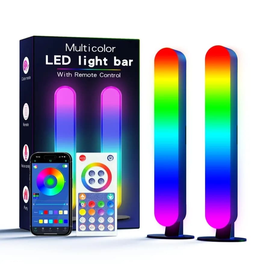 Multicolor LED Light Bars with a remote control included
