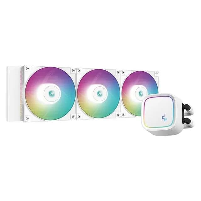 DeepCool LE720 360mm ARGB AIO Liquid CPU Cooler in white