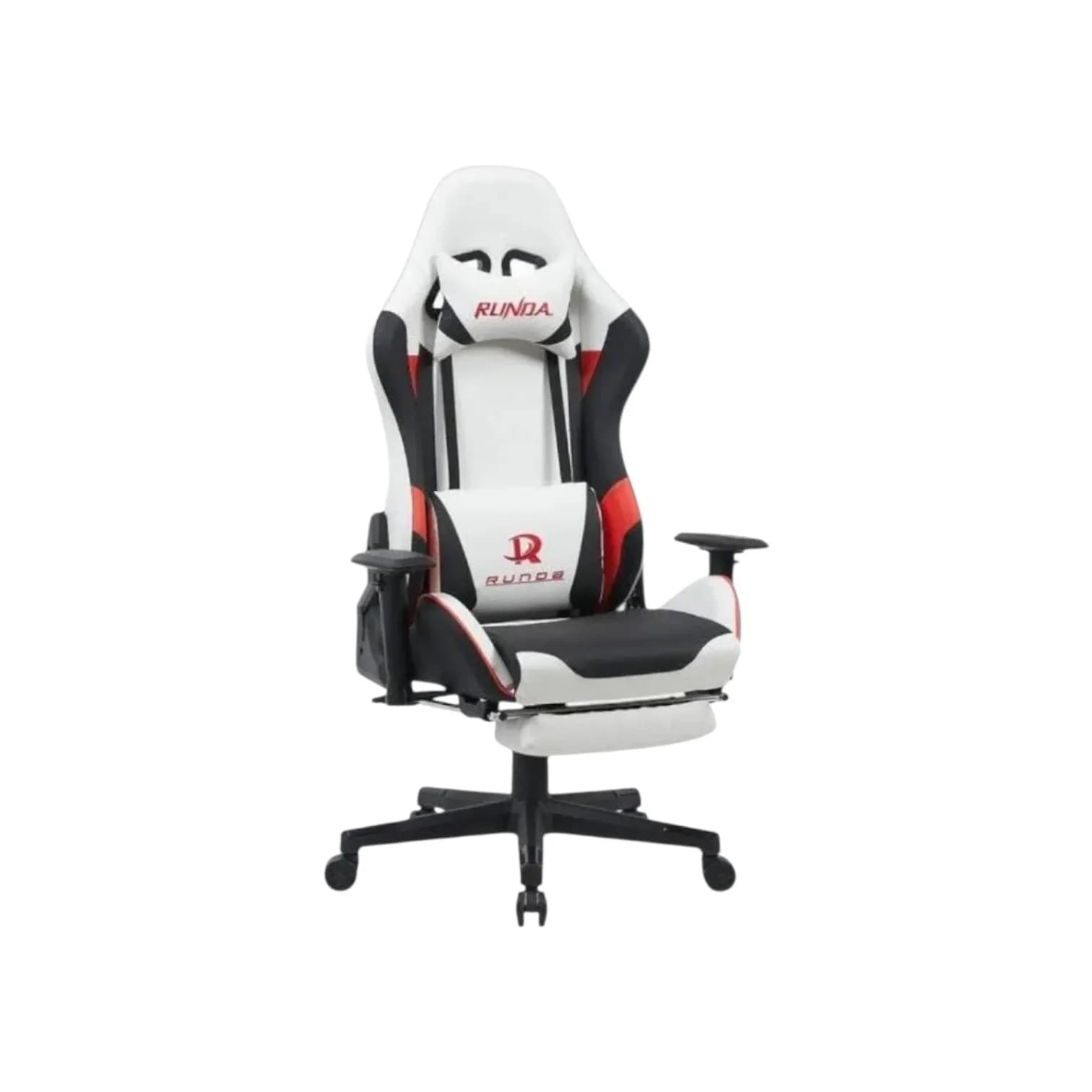 RUNDA GAMING CHAIR - White & Black & Red