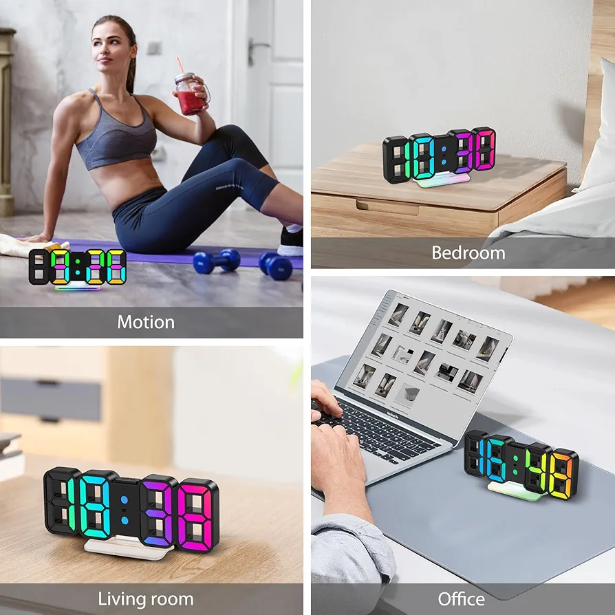 LOFICOPER 3D LED Digital Clock - صورة 2