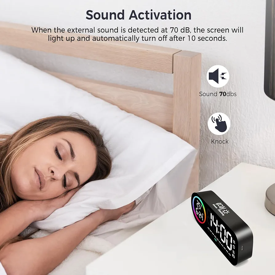 RUISUNG RS-2708 digital LED clock - صورة 5