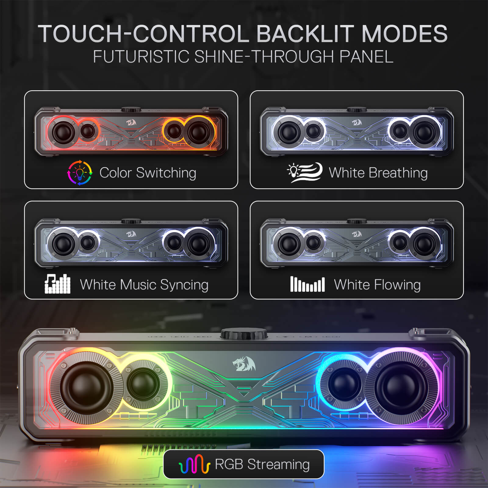 Redragon SURGE GS817 RGB Soundbar - صورة 3