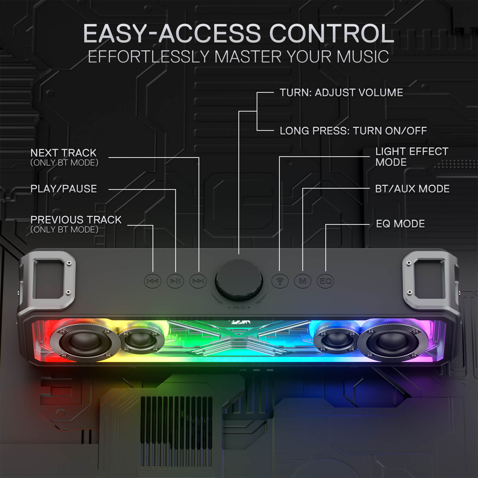 Redragon SURGE GS817 RGB Soundbar - صورة 4