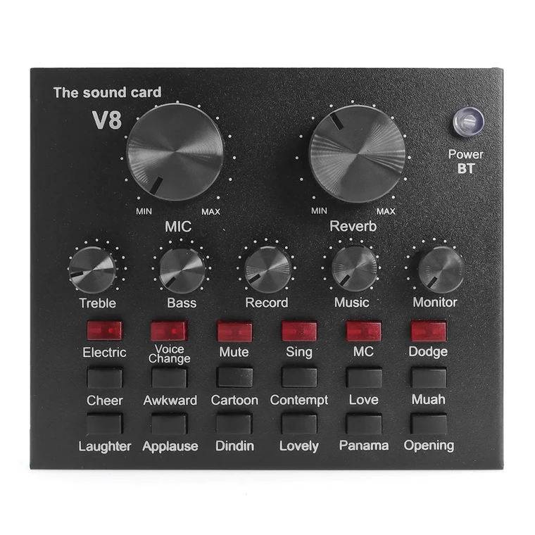 professional live sound card mixer v8 - صورة 3