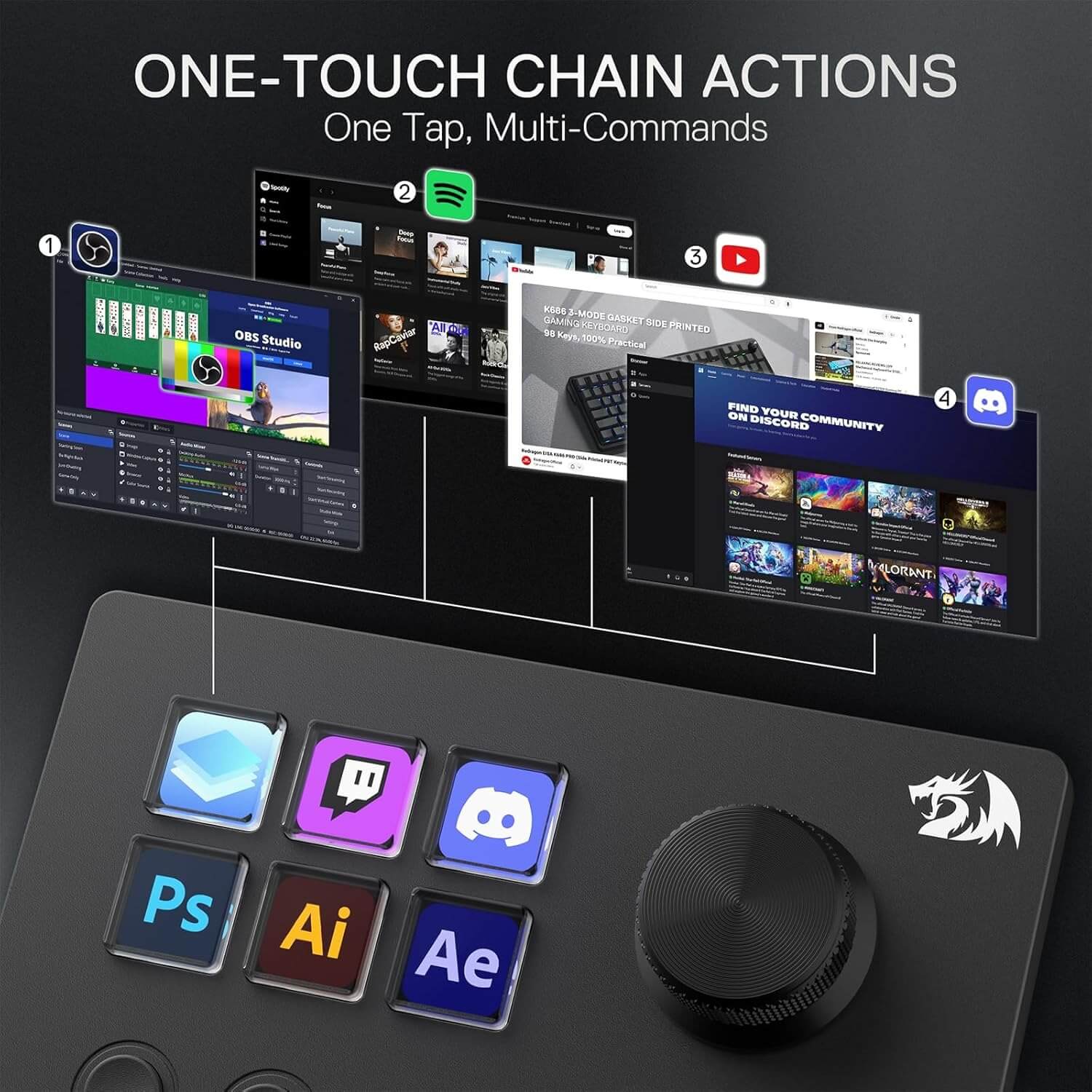 Redragon SS551 Stream Controller - صورة 2