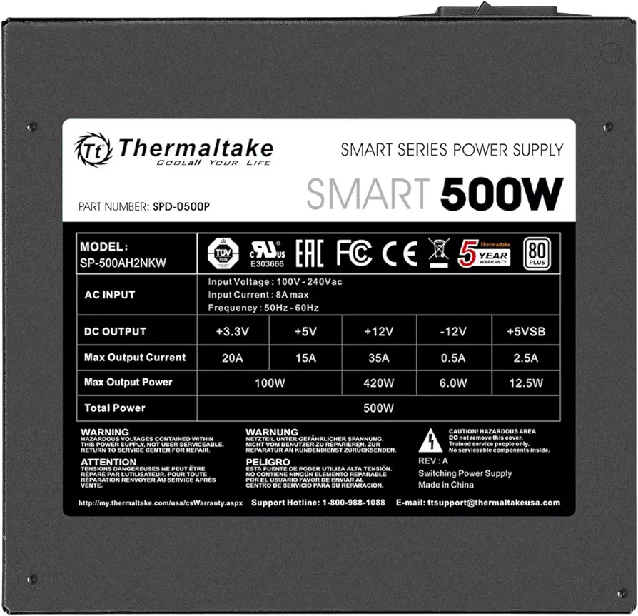 Thermaltake Tuteng Series 500W power supply unit - صورة 4