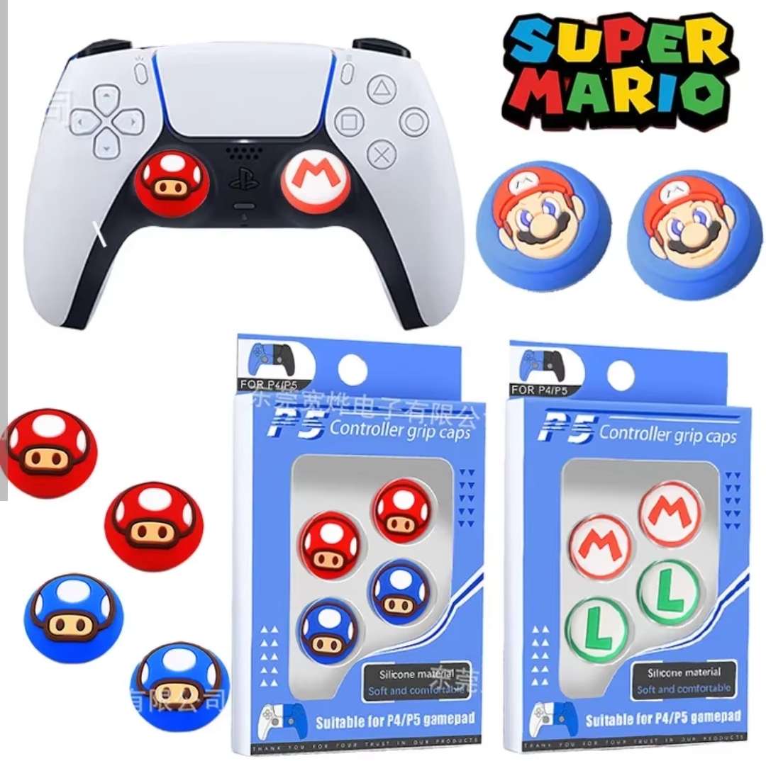 Mario-themed silicone controller grip caps