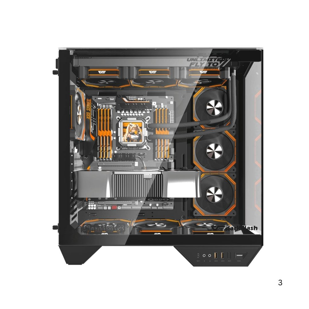DarkFlash DY470 Mid Tower Case - Black - صورة 3